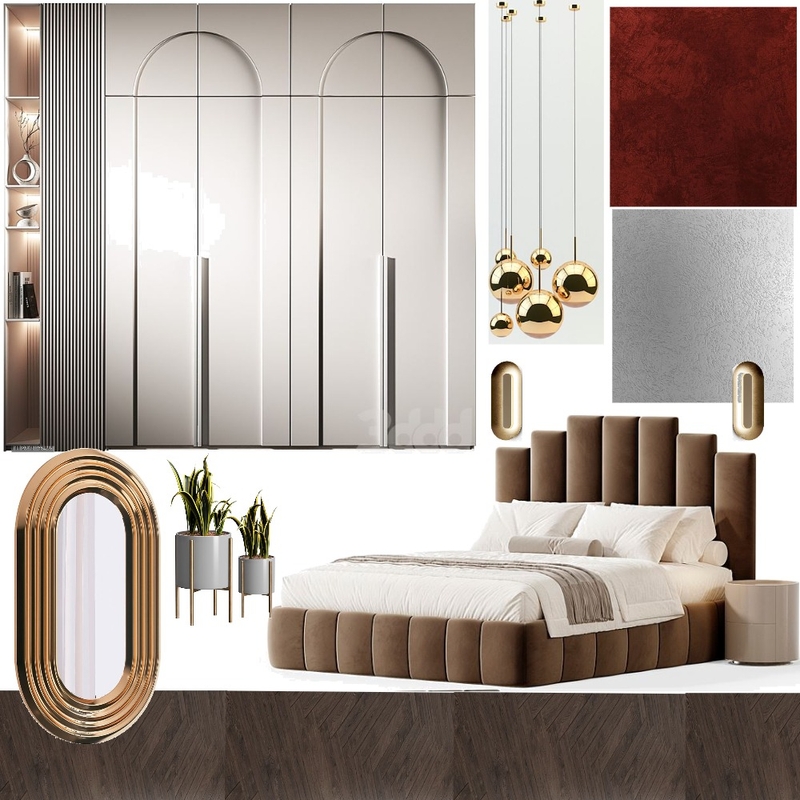 Спальня ар-деко Mood Board by Nasti on Style Sourcebook
