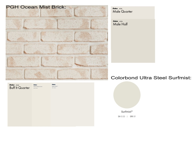 Ocean mist brick with paint colours Mood Board by clio.prees@education.nsw.gov.au on Style Sourcebook