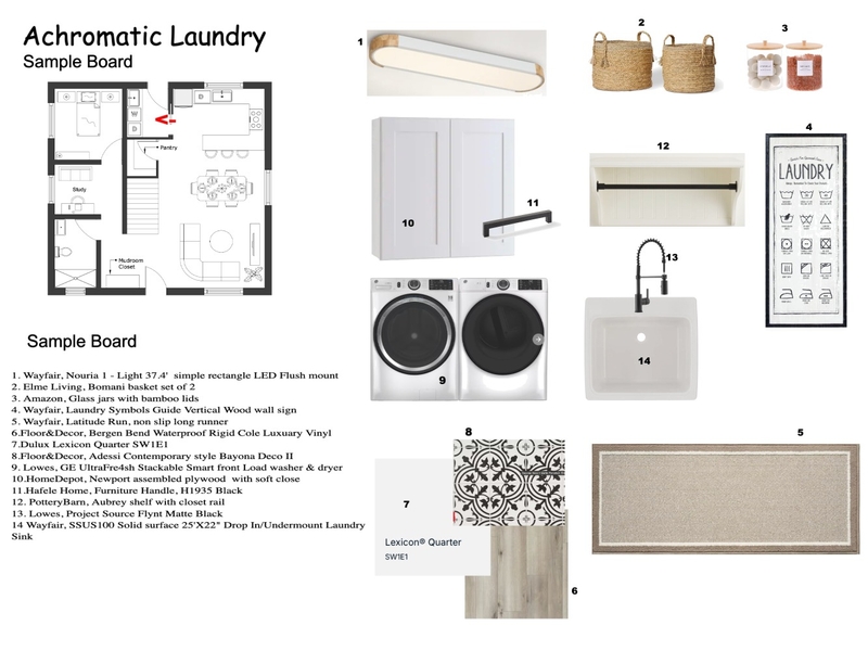 Module 9 - Laundry Mood Board by neelupaul on Style Sourcebook