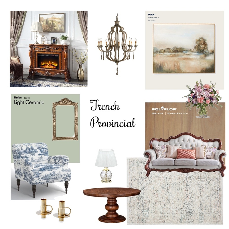 Living Room French Prov Mood Board by Angie on Style Sourcebook