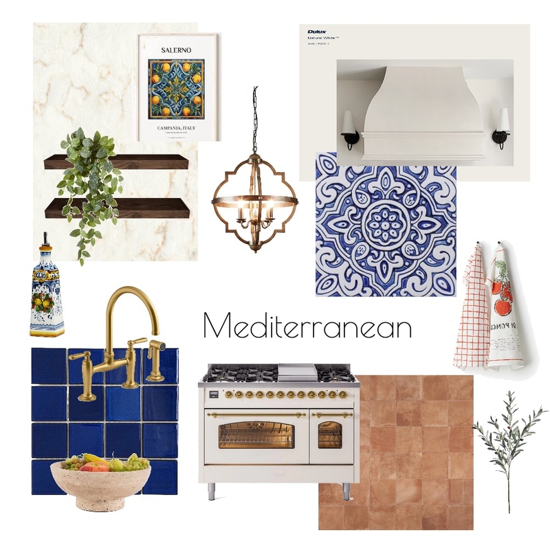 Mediterranean Kitchen Room Board Mood Board by Angie on Style Sourcebook