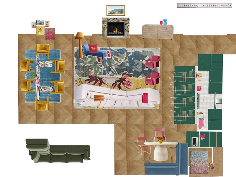 Great Room Space Planning Scale Mood Board by dl2407 on Style Sourcebook
