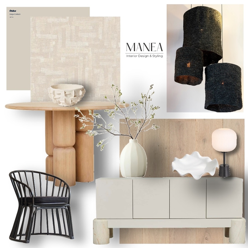 Modern Neutral Dining Concept Mood Board by Manea Interior Design & Styling on Style Sourcebook