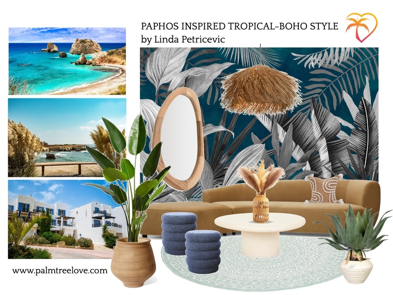 Tropical Boho Paphos Oasis Mood Board by palmtreelove.interiordesign on Style Sourcebook