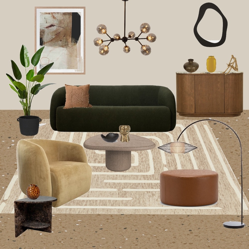 Earthy Tone with green and yellow Mood Board by odeinterior on Style Sourcebook