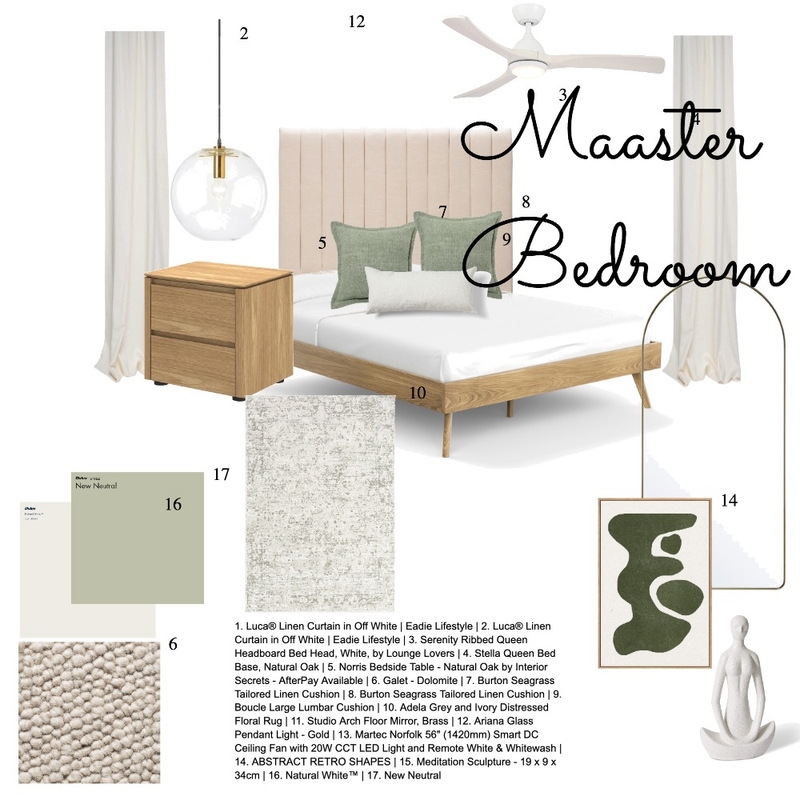 Master Bedroom Mood Board by HannahLBullen on Style Sourcebook