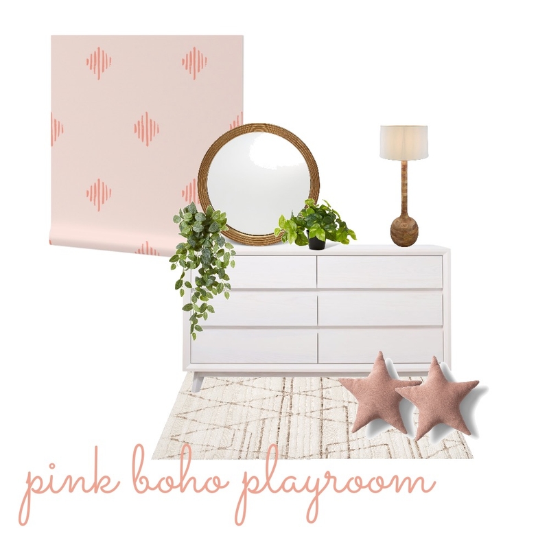 Pink Boho Playroom Mood Board by by Jill Miller on Style Sourcebook