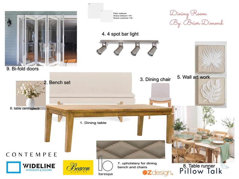 Dining Room Mood Board by briordimond77@gmail.com on Style Sourcebook