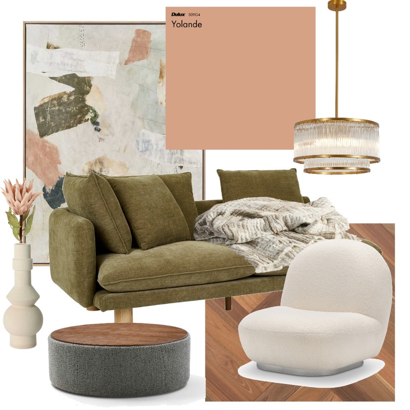 гостиная в комплиментарных цветах Mood Board by Marynazia on Style Sourcebook