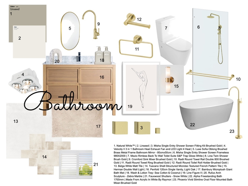 Bathroom Mood Board by HannahLBullen on Style Sourcebook