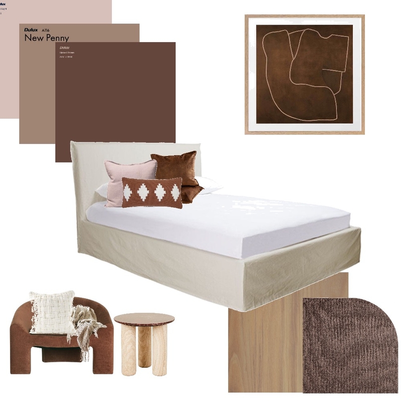Mocha bedroom Mood Board by Down to Earth Interiors on Style Sourcebook