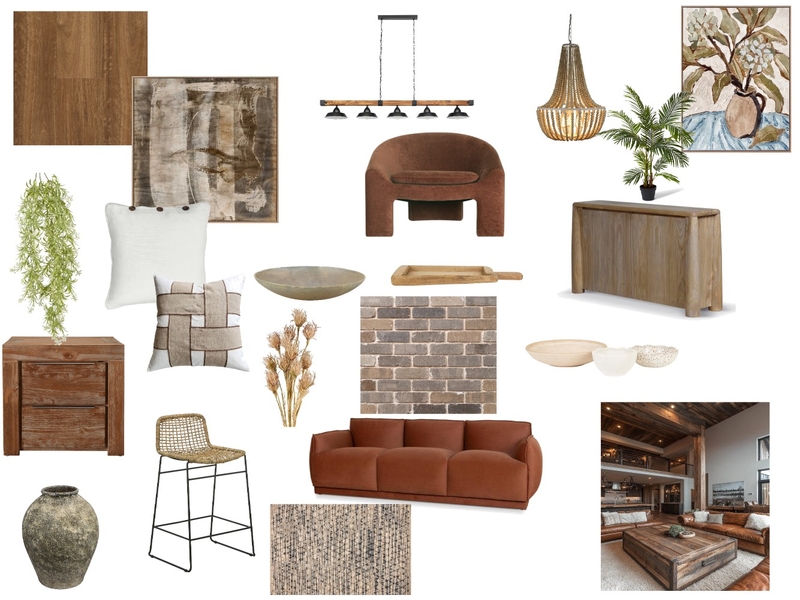 Modern Rustic Design style Mood Board by nya.semu@gmail.com on Style Sourcebook
