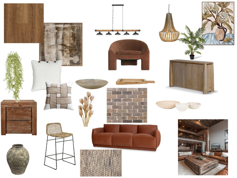 Modern Rustic Design style Mood Board by nya.semu@gmail.com on Style Sourcebook