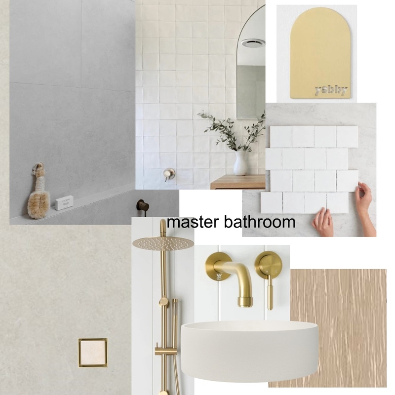Master Bathroom look two. Rob & Jaq Mood Board by Courtney Hazbic Interiors on Style Sourcebook