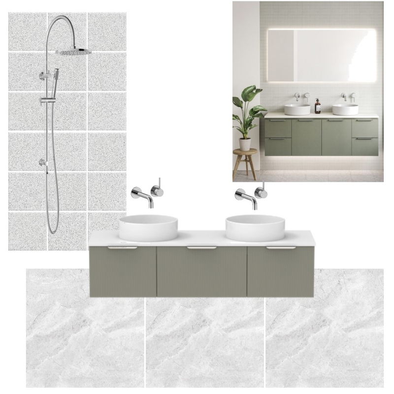Raglan Bathroom Grey/Green Mood Board by Sarah Bourke Interior Design on Style Sourcebook