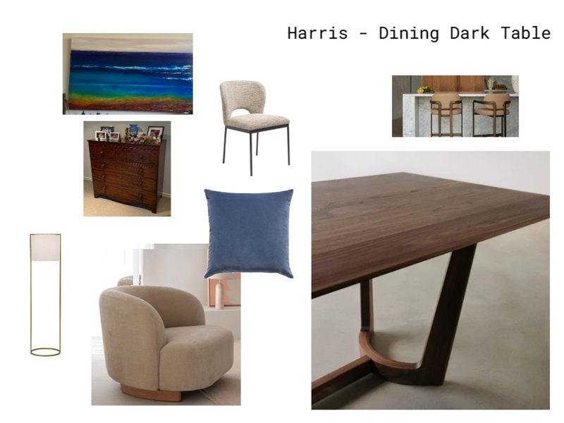 Harris Dining Dark Table Mood Board by East Lane Home on Style Sourcebook
