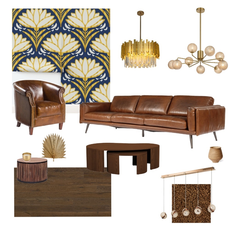 Deco Delight 1920s Art Deco Style Golden Wallpaper 2 Mood Board by Happy Wolf of Fortune on Style Sourcebook