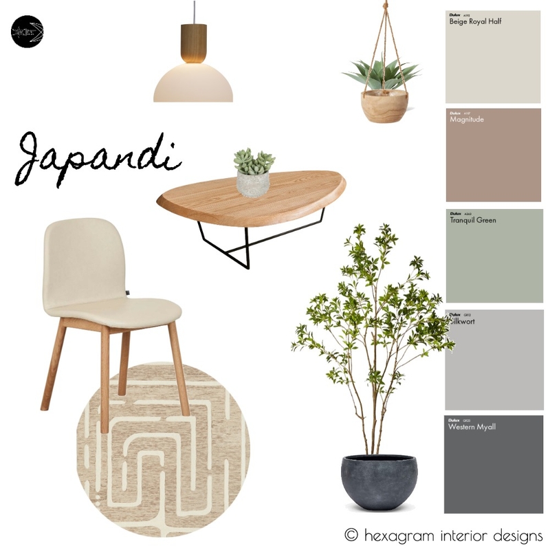 Studio Hexagram Japandi Mood Board by Snap Wise on Style Sourcebook