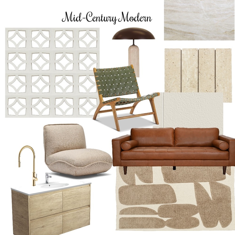 Mid-Century Modern Mood Board by The Modern Mix on Style Sourcebook