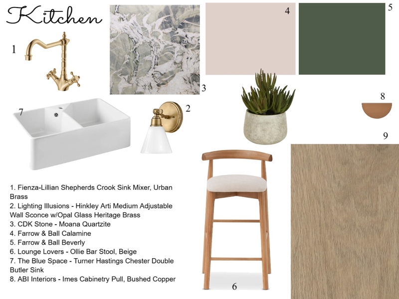 Mod 9 - Kitchen Sample Board Mood Board by sineadsaunderscarroll on Style Sourcebook