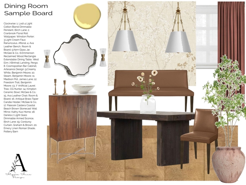 Dining Room Sample Board V2 Mood Board by alyssaannedesign on Style Sourcebook