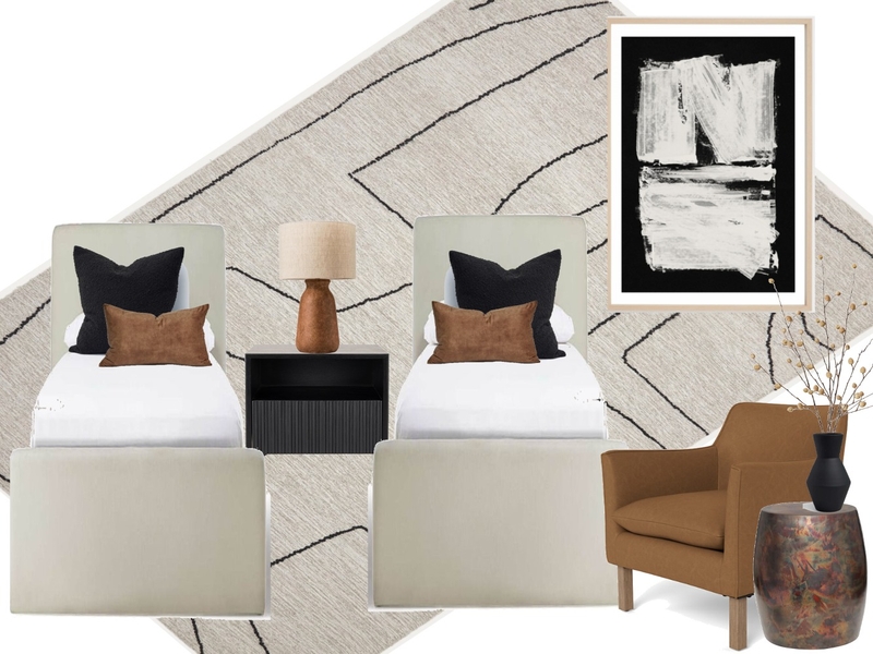 Nanango ski chalet - bedroom 4 /twin Mood Board by tlaws on Style Sourcebook