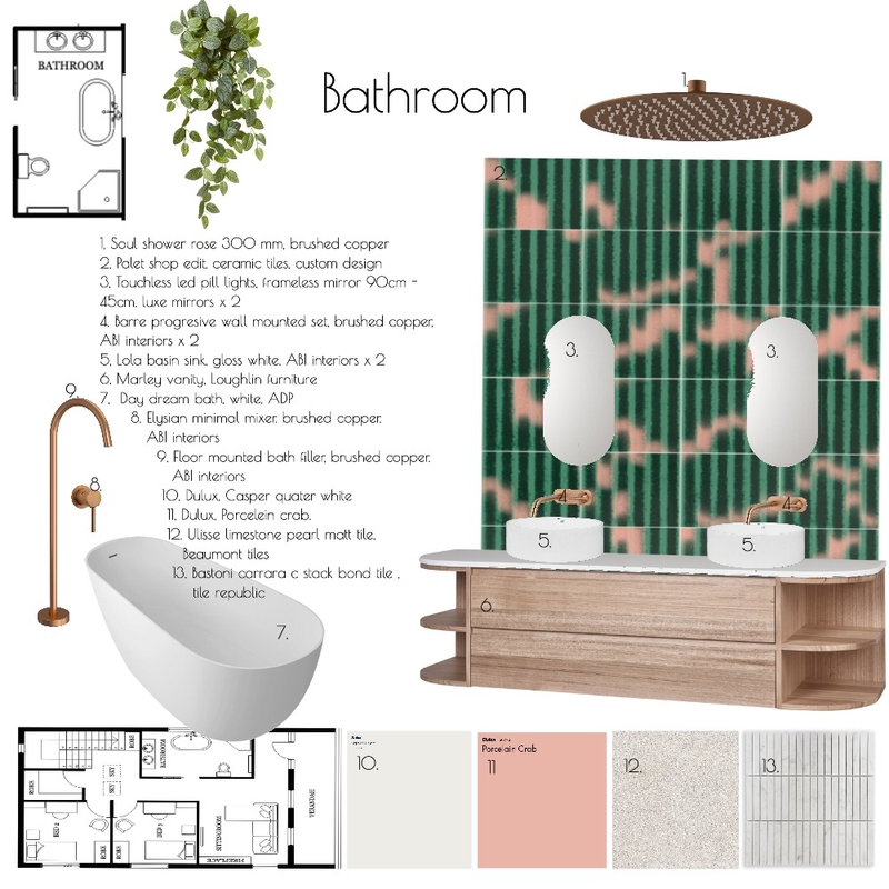 kids bathroom / final Mood Board by MSP Styling & Design on Style Sourcebook