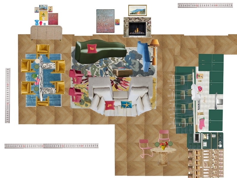 Great Room Space Planning Scale Mood Board by dl2407 on Style Sourcebook