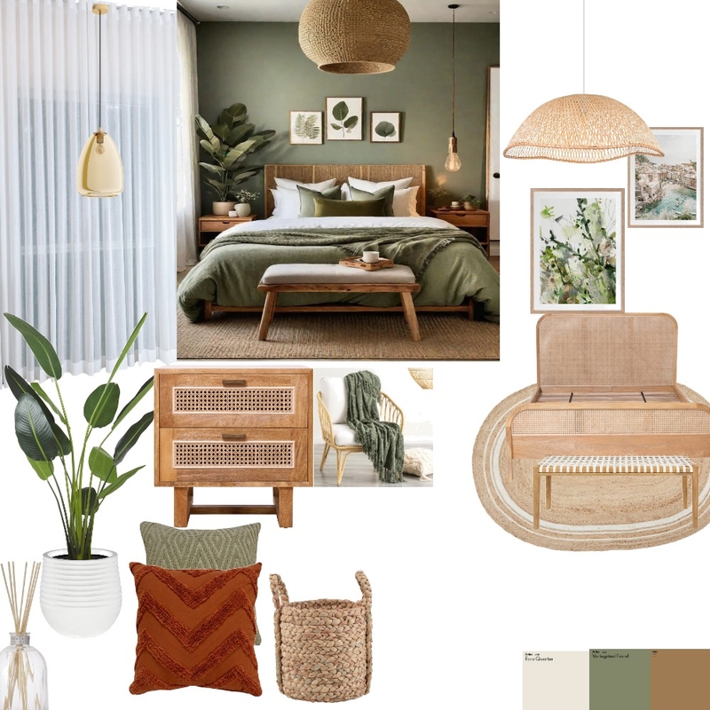 Boho style bedroom Mood Board by SophieX1 on Style Sourcebook