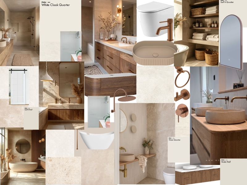 Master Bathroom & Powder rooms Mood Board by JSM on Style Sourcebook