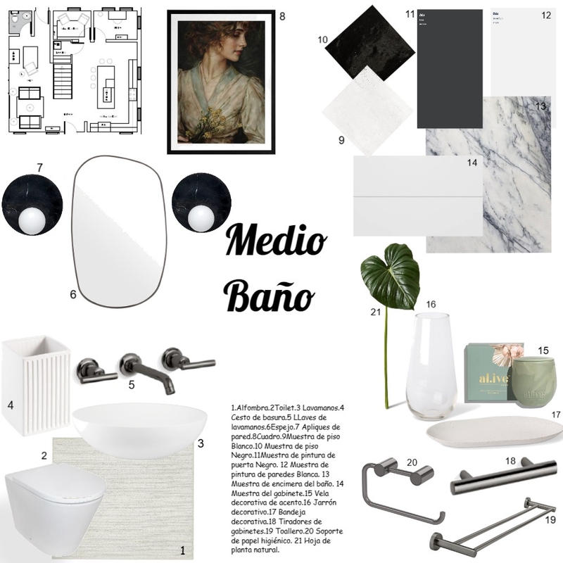 Baño WC moderno Mood Board by Elizabet Santos on Style Sourcebook