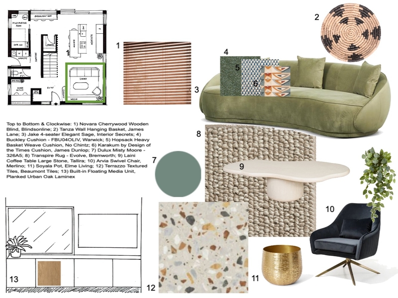 Living Room Sample Board Mood Board by Prissilla Rademakers on Style Sourcebook