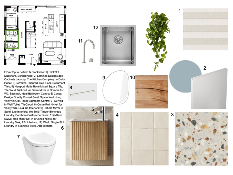 Laundry and WC Sample Board Mood Board by Prissilla Rademakers on Style Sourcebook