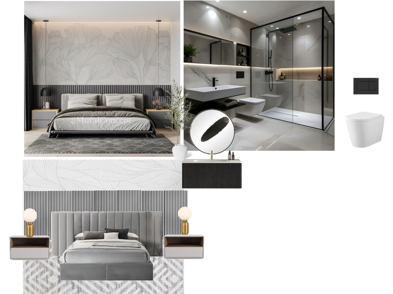 Bachelor bedroom+ bathroom Mood Board by dimakatso on Style Sourcebook