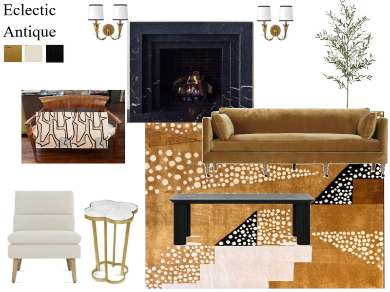 Eclectic Antique Mood Board by Maegan Perl Designs on Style Sourcebook