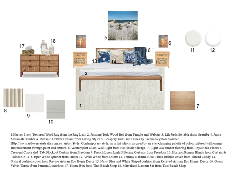 Sample Board Master bedroom Coastal Mood Board by Catharina Storer on Style Sourcebook
