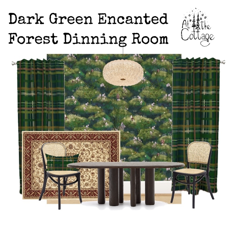 Dark Green Forest Dinning Room Mood Board by lettersformeganmartin on Style Sourcebook