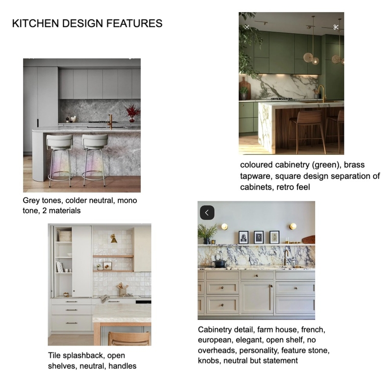 Kitchen design features 2 Mood Board by Susan Conterno on Style Sourcebook
