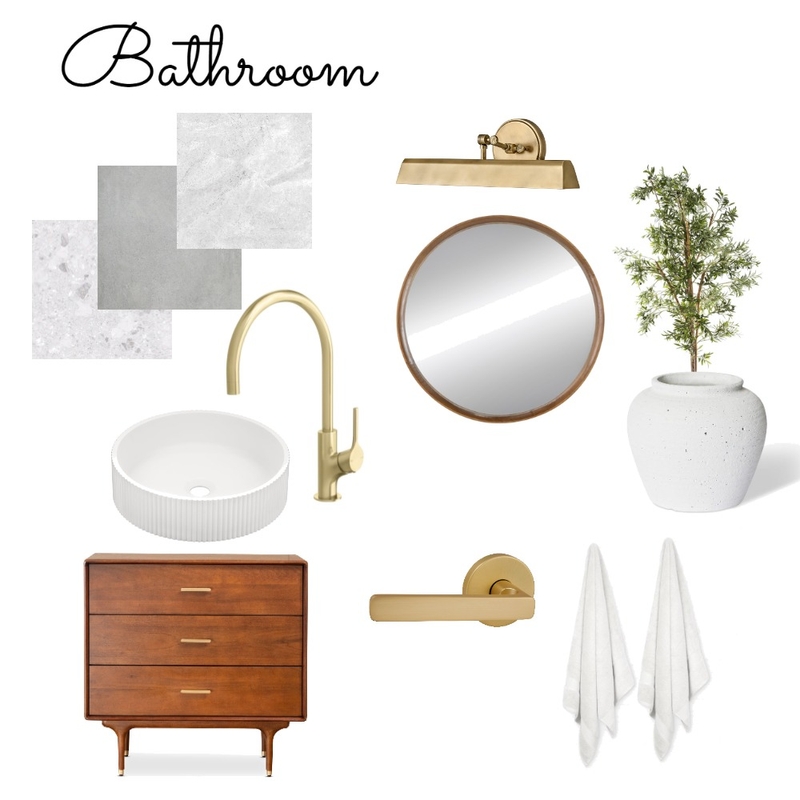 חדר רחצה ארונית וינטג' Mood Board by kinneret silko on Style Sourcebook