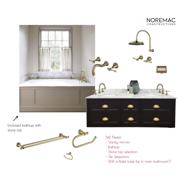Main Bathroom Mood Board by Noremac Constructions on Style Sourcebook