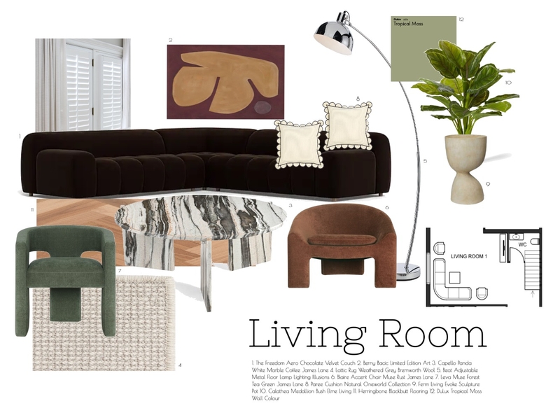 Living Room Sample Board Mood Board by Faith Christine on Style Sourcebook