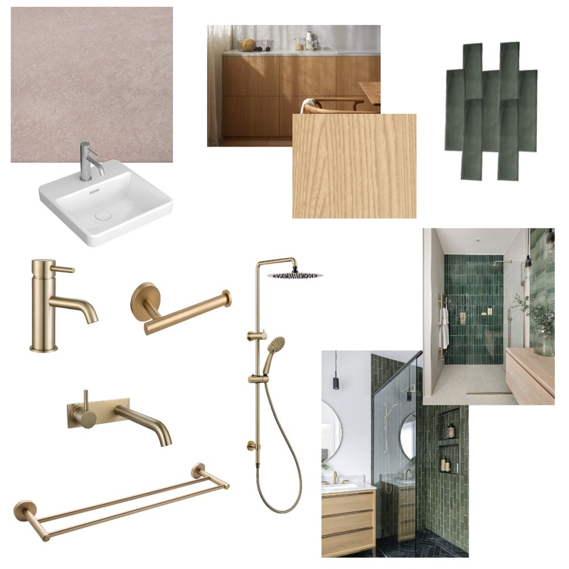 Ensuite - Green Whoosh Accent wall Mood Board by Chelsea Fraser on Style Sourcebook