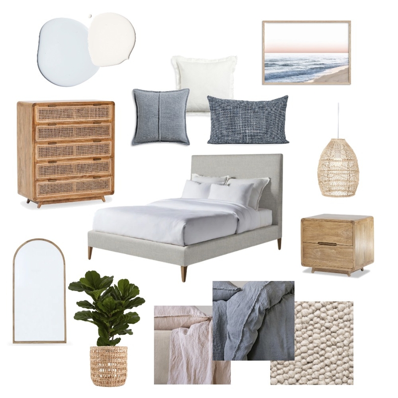Blue & Blush Coastal Master Retreat Mood Board by Lanie Major on Style Sourcebook