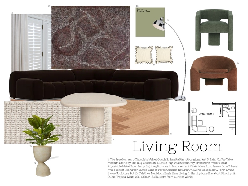 Living Room Sample Board Mood Board by Faith Christine on Style Sourcebook
