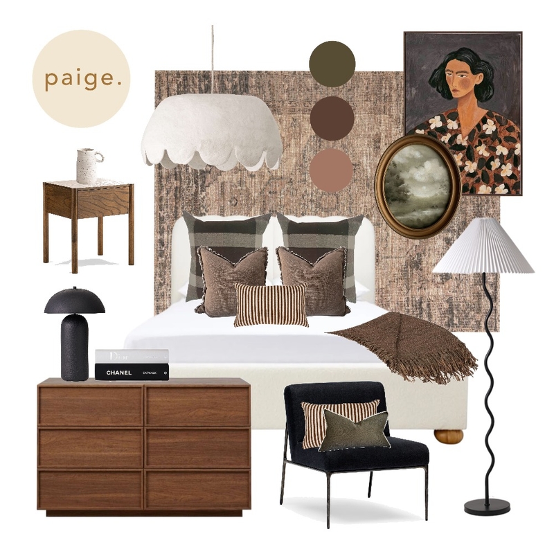 Mocha Mousse Master Bedroom 〰️ Mood Board by paige. | style + design on Style Sourcebook