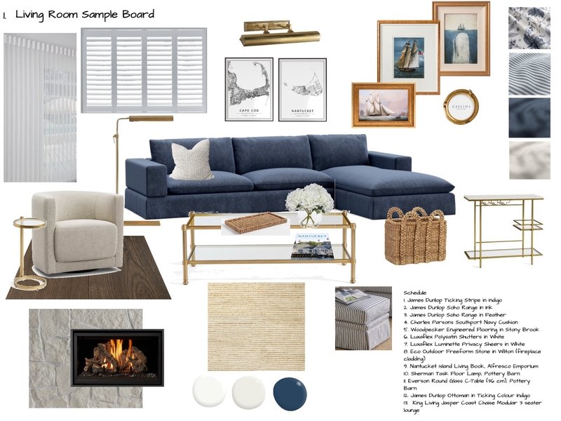 Living Room Sample Board Mood Board by Hayley Parker on Style Sourcebook