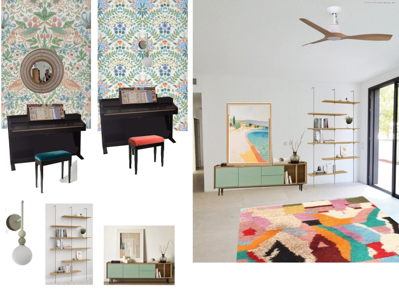 קיר הפסנתר ומול הספה המרכזית Mood Board by michalwk on Style Sourcebook