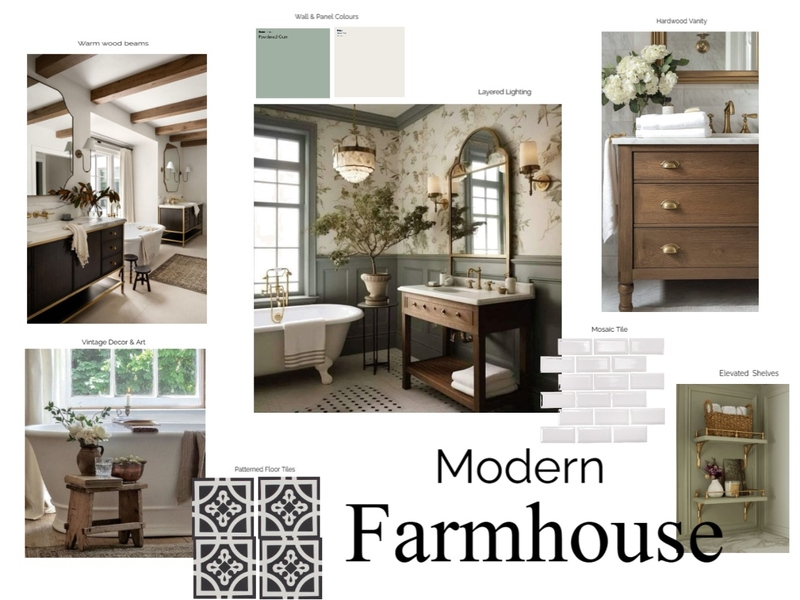 Modern Farmhouse Bath Mood Board by moneil on Style Sourcebook