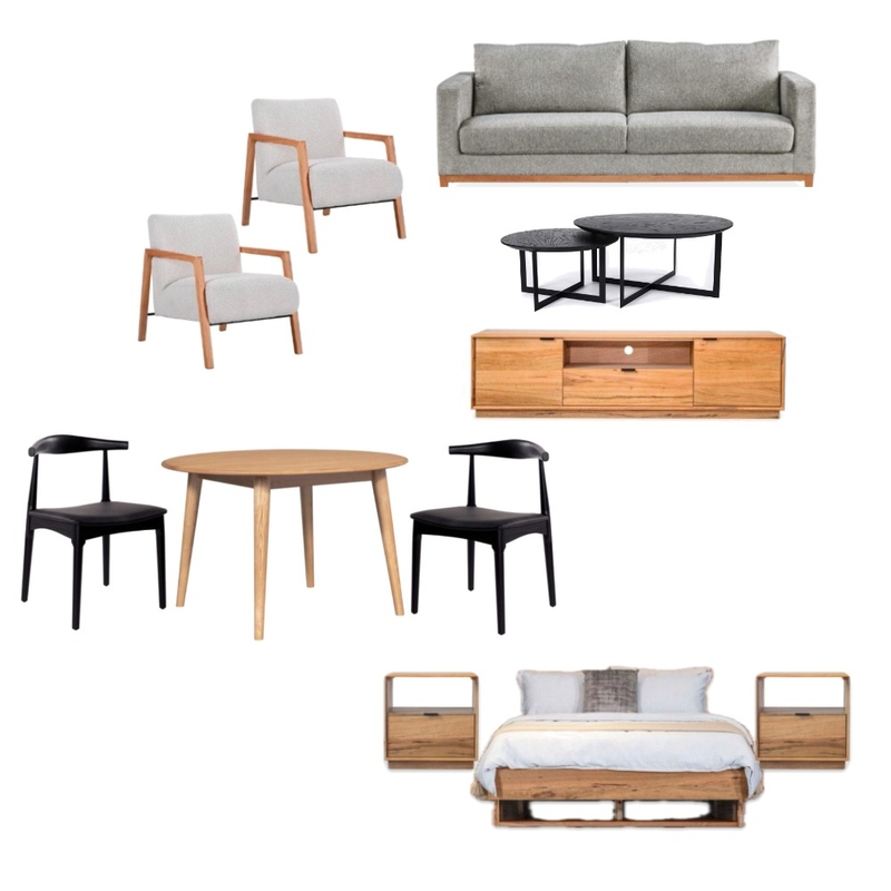 Airbnb - Entry Pack - Modern Wood with Black Mood Board by EllieG on Style Sourcebook