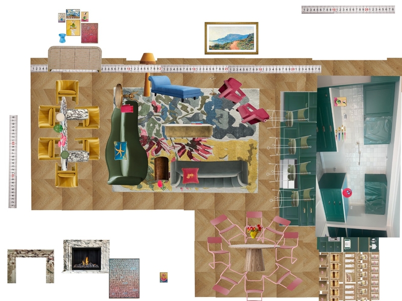 Great Room Space Planning Scale Mood Board by dl2407 on Style Sourcebook